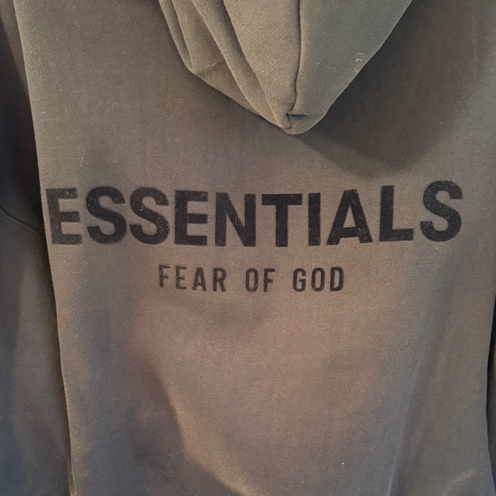 Fear of God ESSENTIALS Black Crewneck Hoodie Sweatshirt